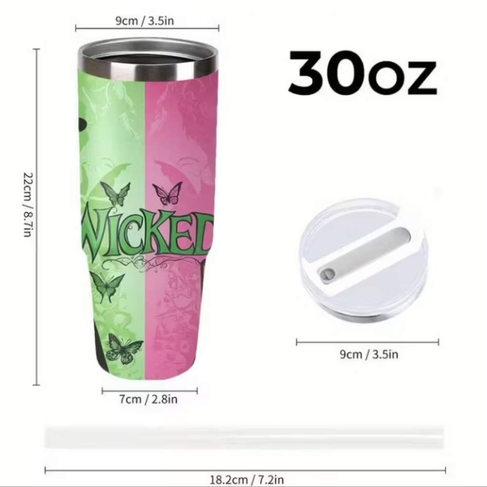 Wicked Themed Tumbler 30 Oz - Picture 2 of 4